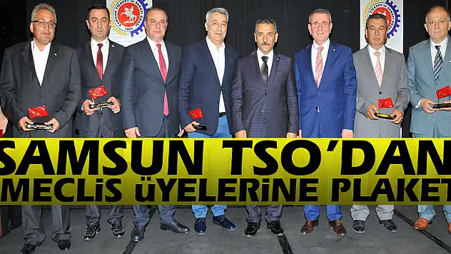 Samsun TSO'dan meclis üyelerine plaket