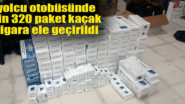 Samsun'da yolcu otobüsünde bin 320 paket kaçak sigara ele geçirildi 