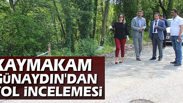 KAYMAKAM GÜNAYDIN'DAN YOL İNCELEMESİ