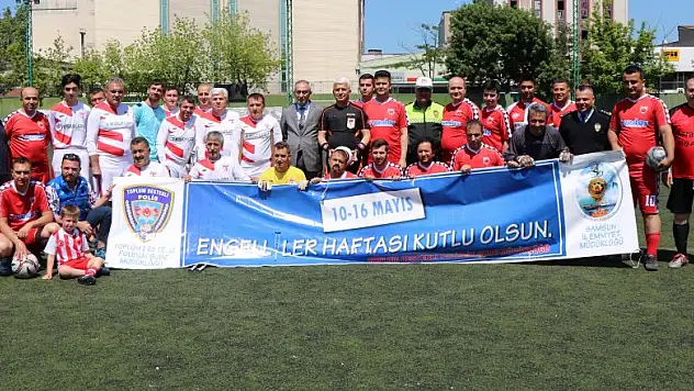 Engelliler ile polisler arasında 4-4'lük maç 