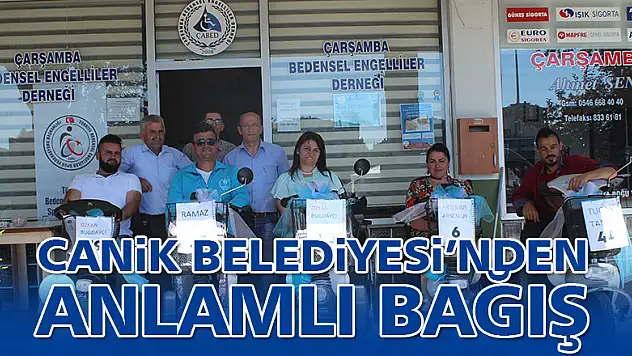 Canik Belediyesi'nden anlamlı bağış