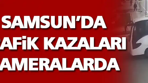  Samsun'da trafik kazaları şehir polis kamerasında 