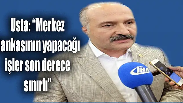 Usta: 'Merkez Bankasının yapacağı işler son derece sınırlı'