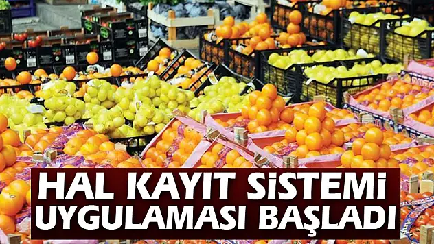 Hal Kayıt Sistemi Uygulaması Başladı