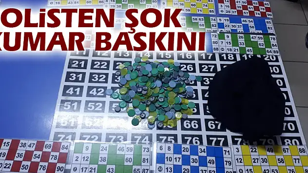 Polisten şok kumar baskını