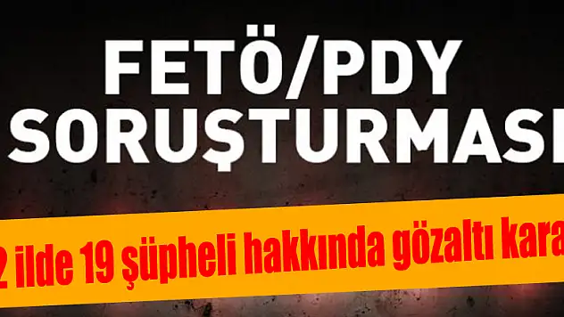12 ilde FETÖ'nün askeri mahrem yapılanmasına yönelik operasyon 