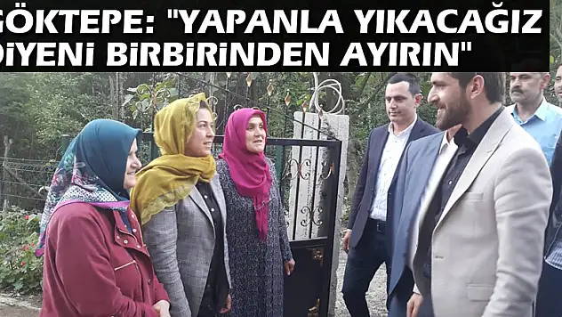 Göktepe: 'Yapanla yıkacağız diyeni birbirinden ayırın'