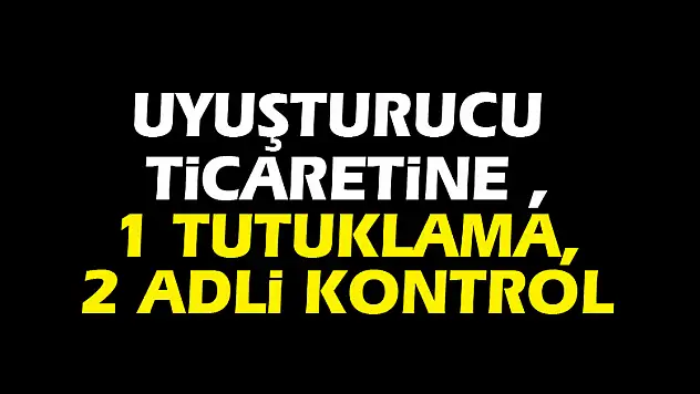 Uyuşturucu ticaretine 1 tutuklama, 2 adli kontrol
