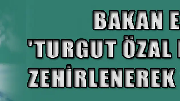 Bakan Eroğlu: 'Turgut Özal limonatayla zehirlenerek şehit edildi'