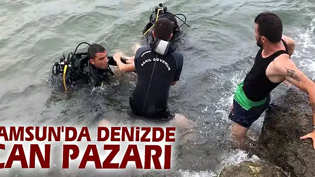 Samsun'da denizde can pazarı