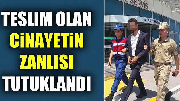 Teslim olan cinayetin zanlısı tutuklandı 