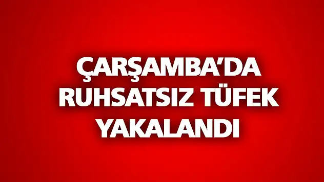 ÇARŞAMBA'DA RUHSATSIZ TÜFEK YAKALANDI