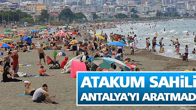 Atakum sahili Antalya'yı aratmadı