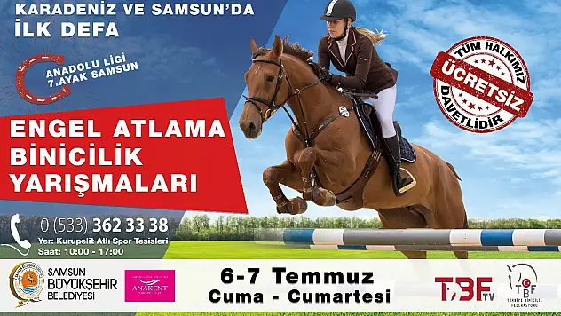 Engel Atlama Binicilik Yarışmaları Samsun'da