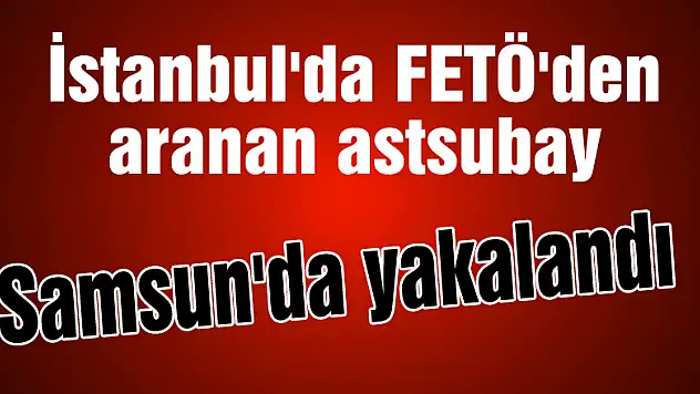 İstanbul'da FETÖ'den aranan astsubay Samsun'da yakalandı 