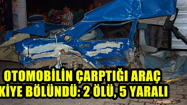  Samsun'da otomobilin çarptığı araç ikiye bölündü: 2 ölü, 5 yaralı 