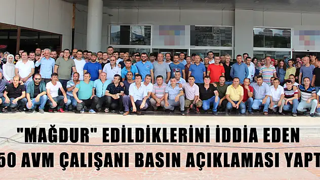 AVM çalışanlarından basın açıklaması 