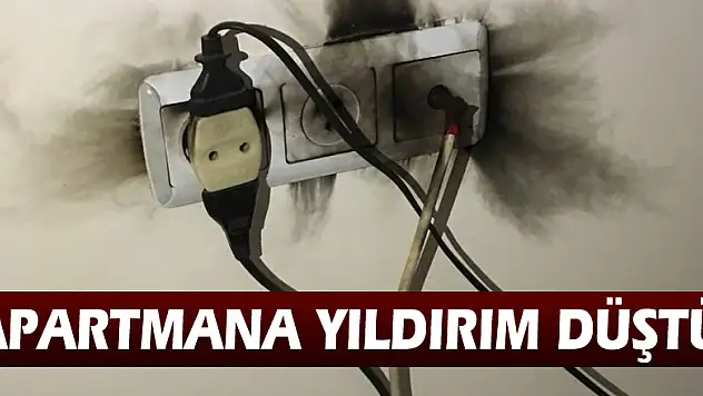  Apartmana yıldırım düştü 