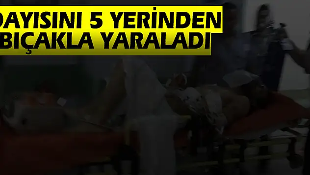 Dayısını 5 yerinden bıçakla yaraladı