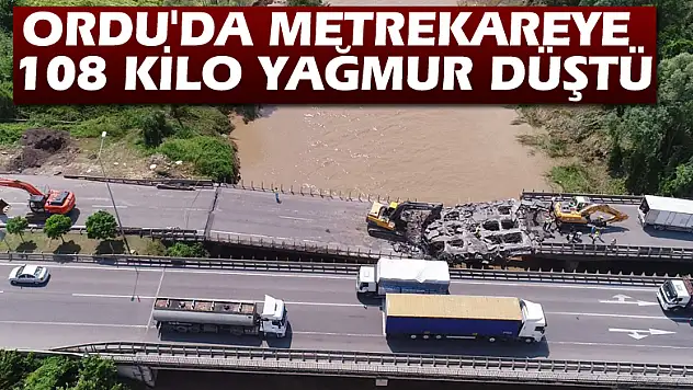 Ordu'da metrekareye 108 kilo yağmur düştü