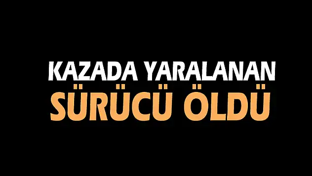 Kazada yaralanan sürücü öldü