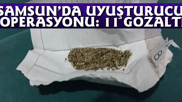 Samsun'da uyuşturucu operasyonu: 11 gözaltı
