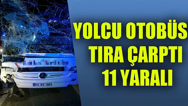 Samsun'da yolcu otobüsü tıra çarptı: 11 yaralı 