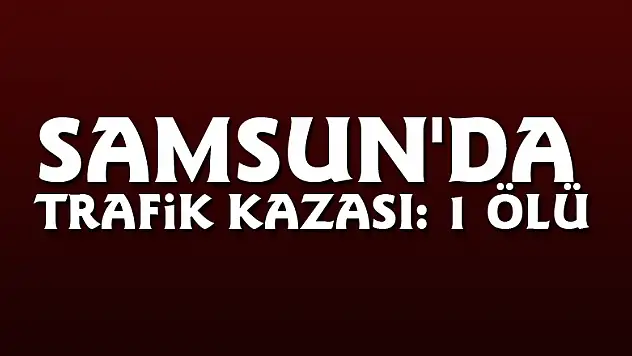 Samsun'da trafik kazası: 1 ölü