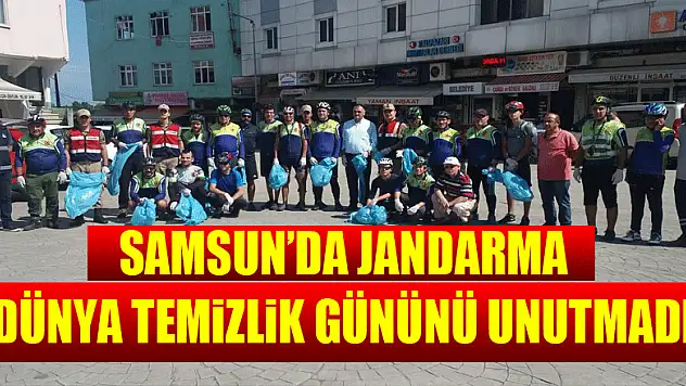 Samsun'da Jandarma Dünya Temizlik Gününü unutmadı