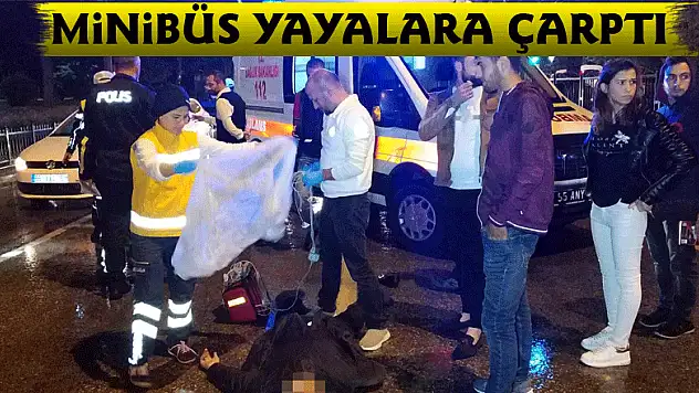 Minibüs yayalara çarptı: 1 ölü, 1 yaralı