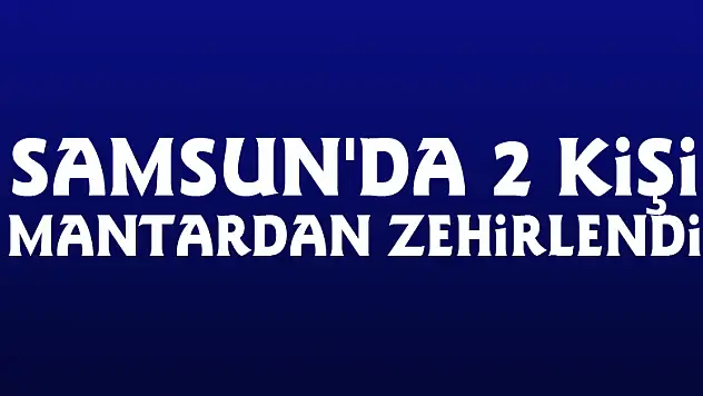 Samsun'da 2 kişi mantardan zehirlendi