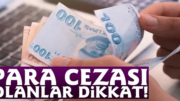 Para Cezası olanlar dikkat!