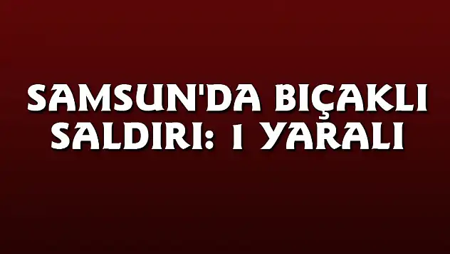 Samsun'da bıçaklı saldırı: 1 yaralı