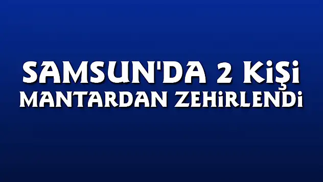 Samsun'da 2 kişi mantardan zehirlendi
