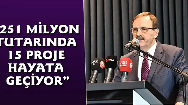 BAŞKAN ZİHNİ ŞAHİN: '251 MİLYON TUTARINDA 15 PROJE HAYATA GEÇİYOR'