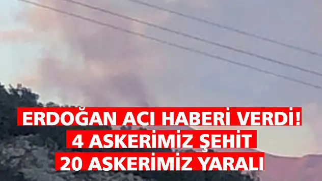 Erdoğan acı haberi verdi!