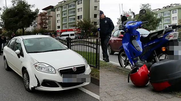 Otomobilin çarptığı motosikletli ağır yaralandı