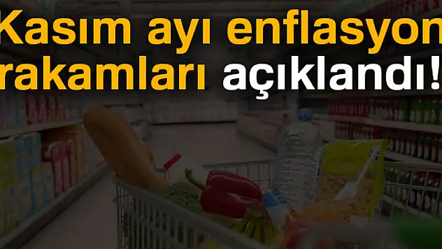 Kasım ayı enflasyon rakamları açıklandı!