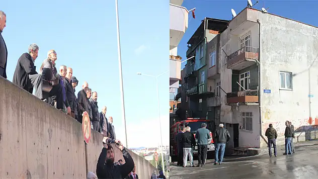 Meraklı gözlerle çatı yangınını izlediler 