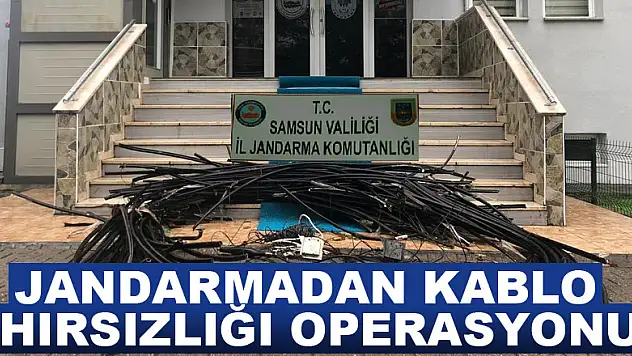 Jandarmadan kablo hırsızlığı operasyonu