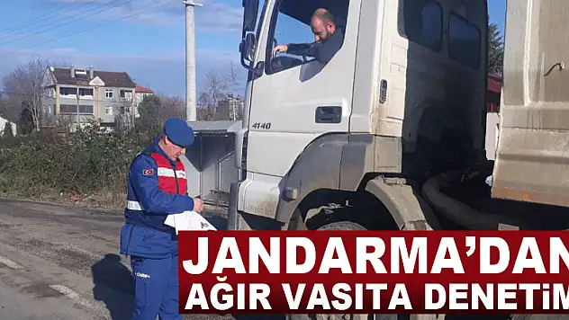 Jandarma'dan ağır vasıta denetimi