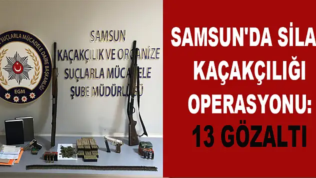 Samsun'da silah kaçakçılığı operasyonu: 13 gözaltı 