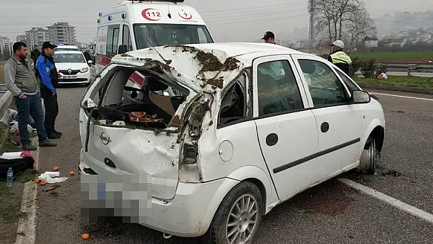 Samsun'da otomobil takla attı: 3 yaralı 