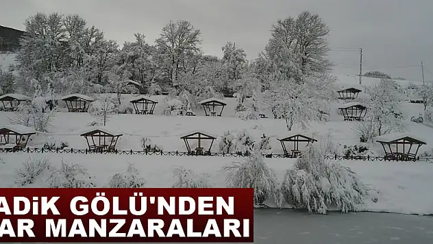Ladik Gölü'nden kar manzaraları