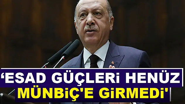 Cumhurbaşkanı Erdoğan: 'Esad güçleri henüz Münbiç'e girmedi'