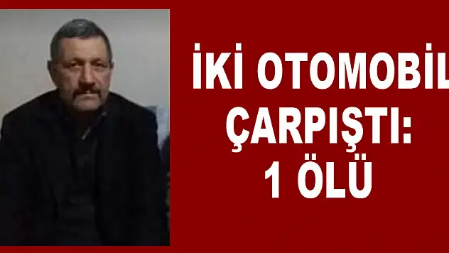 İki otomobil çarpıştı: 1 ölü 