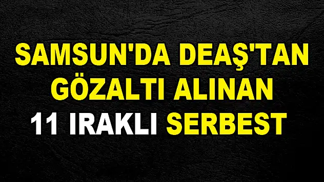 Samsun'da DEAŞ'tan gözaltı alınan 11 Iraklı serbest 