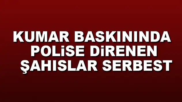Kumar baskınında polise direnen şahıslar serbest
