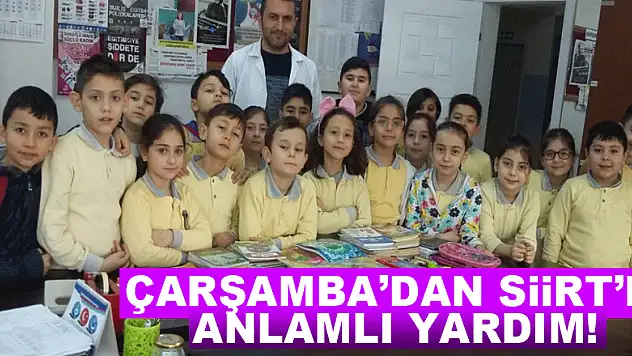 Çarşamba'dan Siirt'e anlamlı yardım!