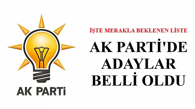 AK Parti'de adaylar belli oldu